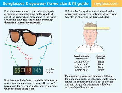 how to measure sunglass size.